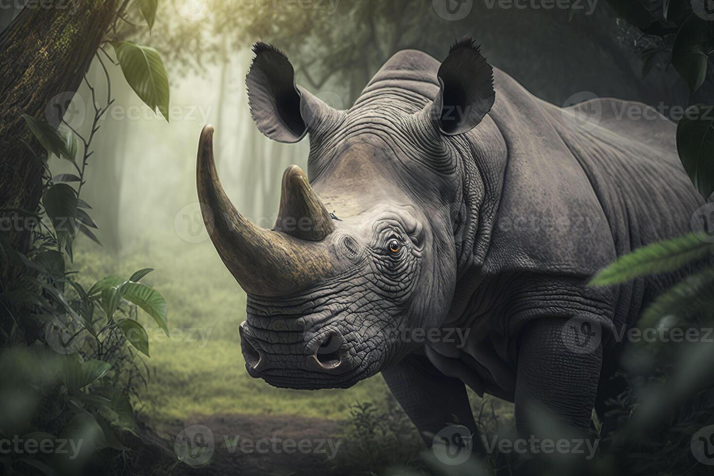 Rhinoceros close-up. . photo