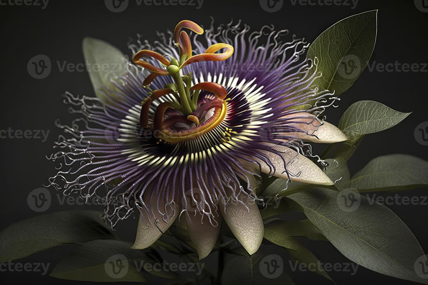 Passion flower close-up. . photo