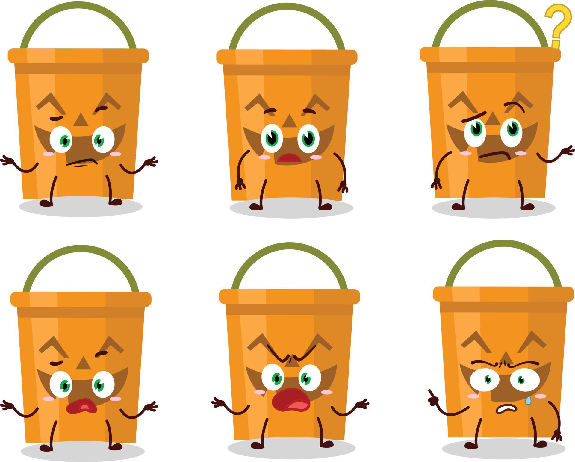 Cartoon character of halloween bucket with what expression 22274029 Vector Art at Vecteezy