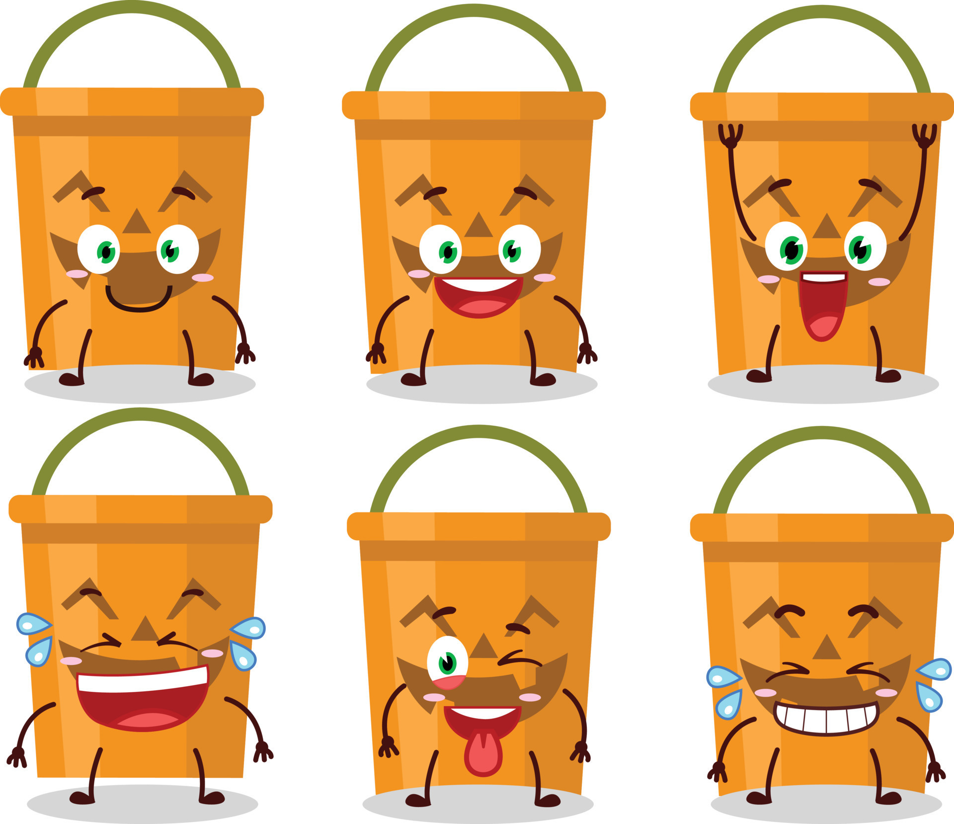 Halloween bucket cartoon character with sad expression 22274031 Vector Art at Vecteezy