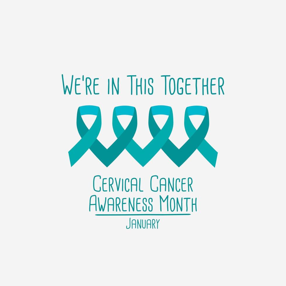 Cervical cancer awareness vector icon. Flat style element useful for cervix carcinoma day design.