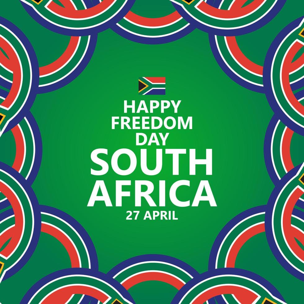 South Africa freedom day celebration vector template. Suitable for social media posts.