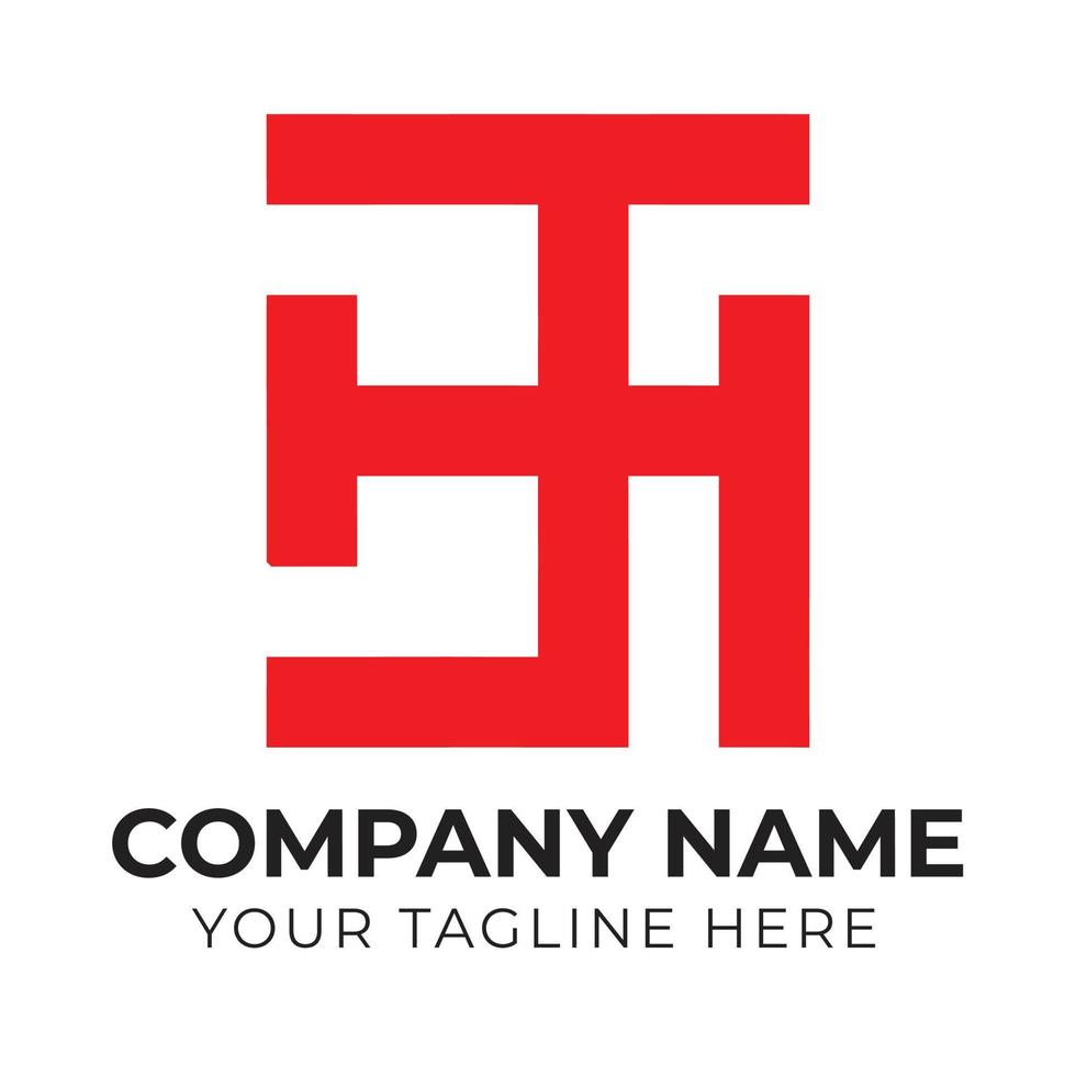 Professional abstract business logo design template for your company Free Vector