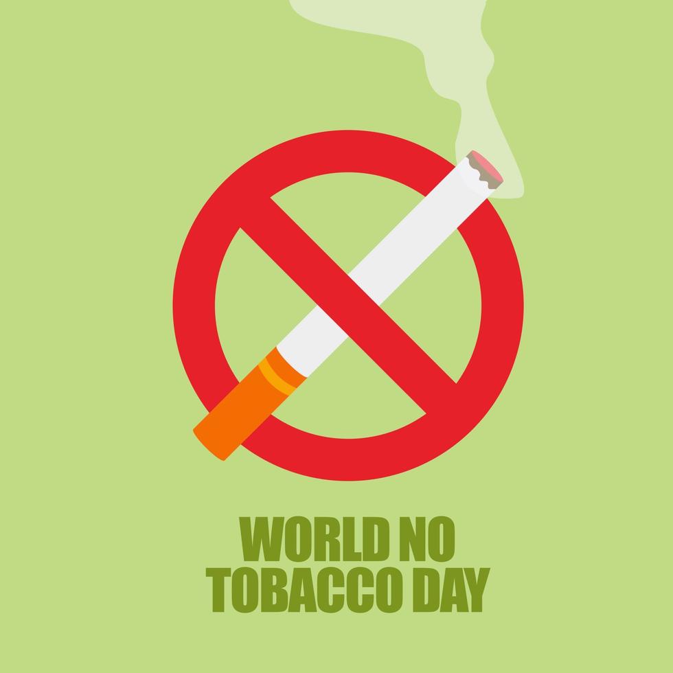 World No Tobacco Day Vector Concept Stop Smoking