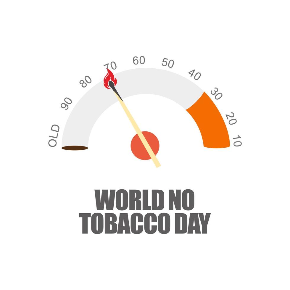 concept of no smoking and World No Tobacco Day with family flat vector design