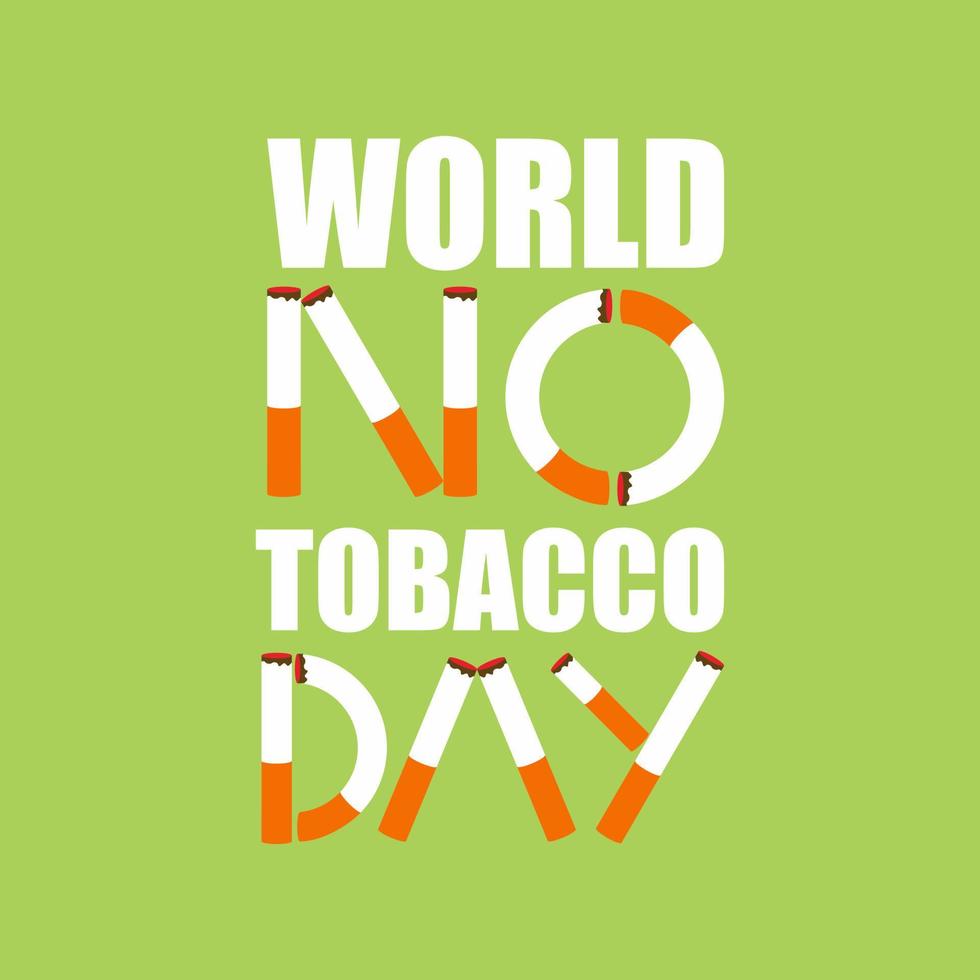 Illustration Of World No Tobacco Day vector illustration