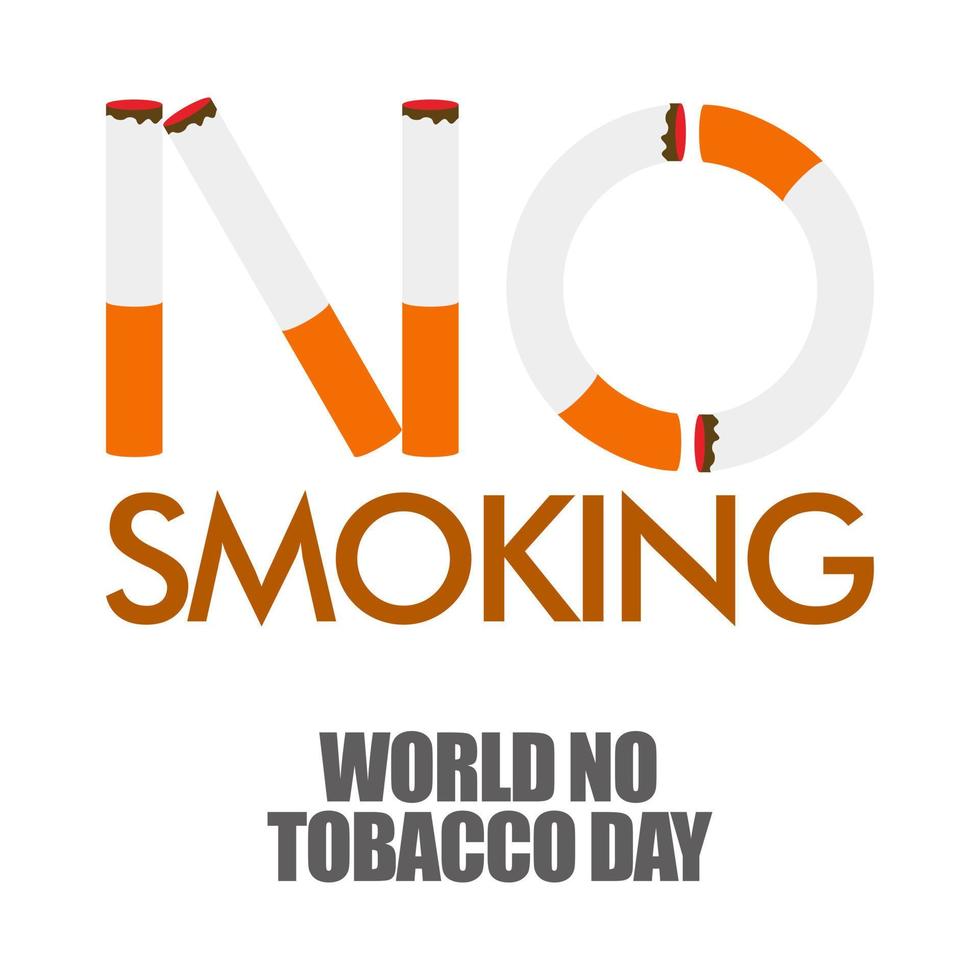 World No Tobacco Day. creative design idea for poster, banner vector art 06. flat illustration