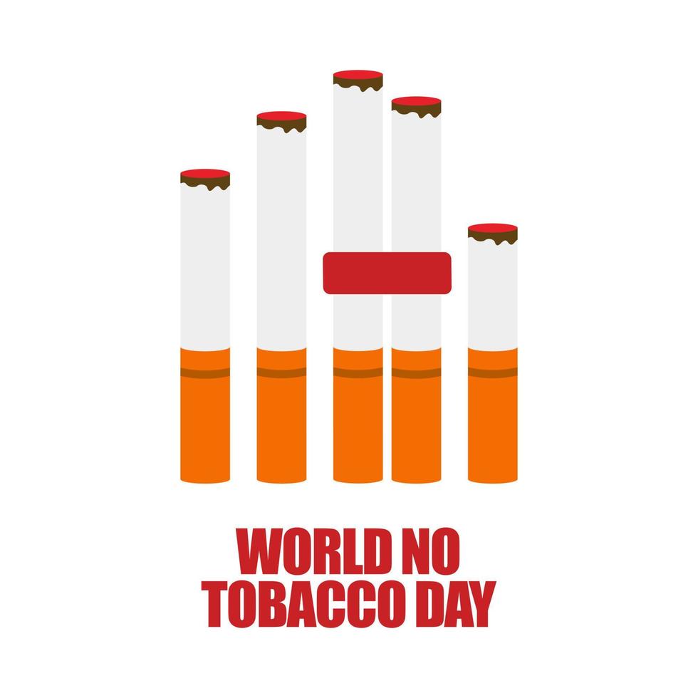 mayo 31 mundo No tabaco día bandera diseño. cigarrillo envenenamiento concepto. detener de fumar póster para conciencia campaña. vector