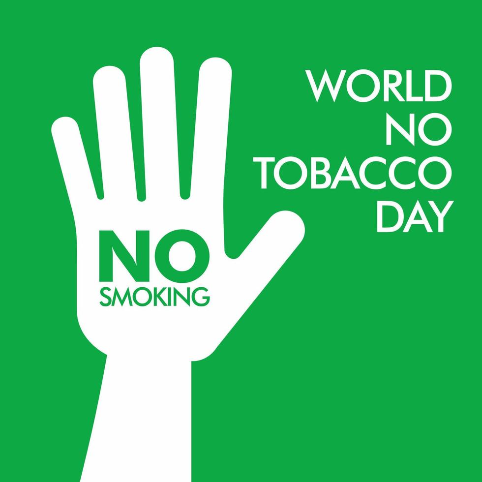 Concept of No smoking and World No Tobacco Day vector