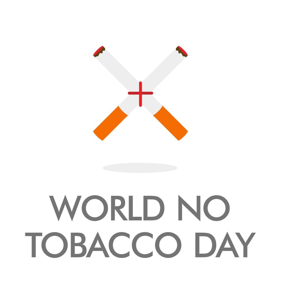 concepto de No de fumar y mundo No tabaco día con personas plano diseño estilo. vector