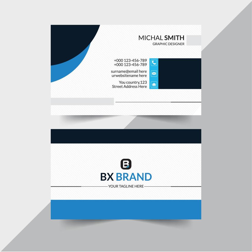 Minimal Corporate Business Card Design Template. vector