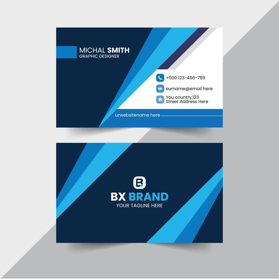 Minimal Corporate Business Card Design Template. vector