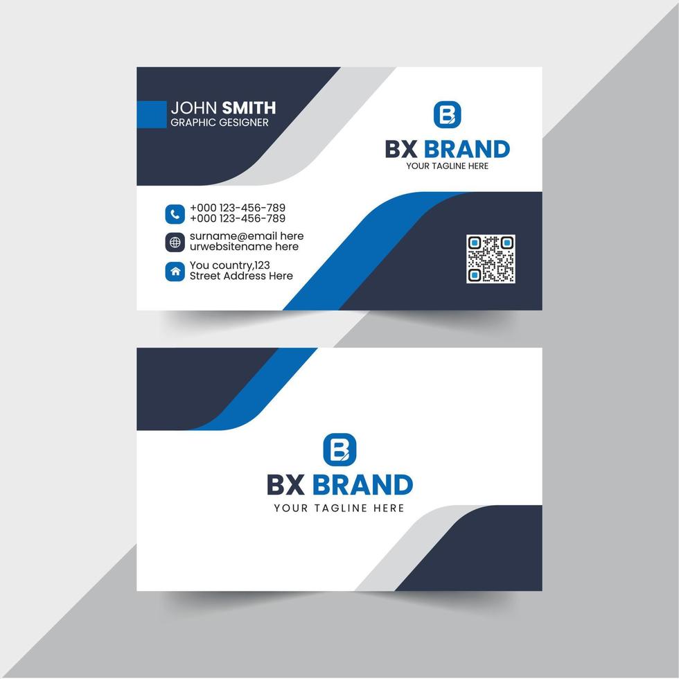 Minimal Corporate Business Card Design Template. vector