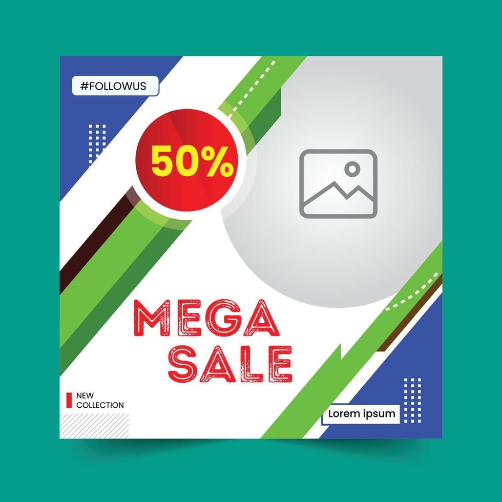 vector colorful sale with image space