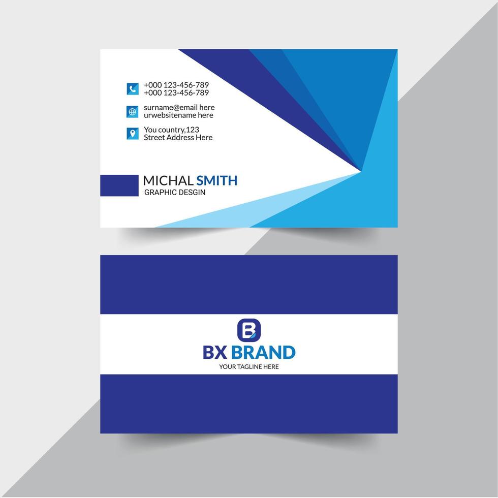 Minimal Corporate Business Card Design Template. vector