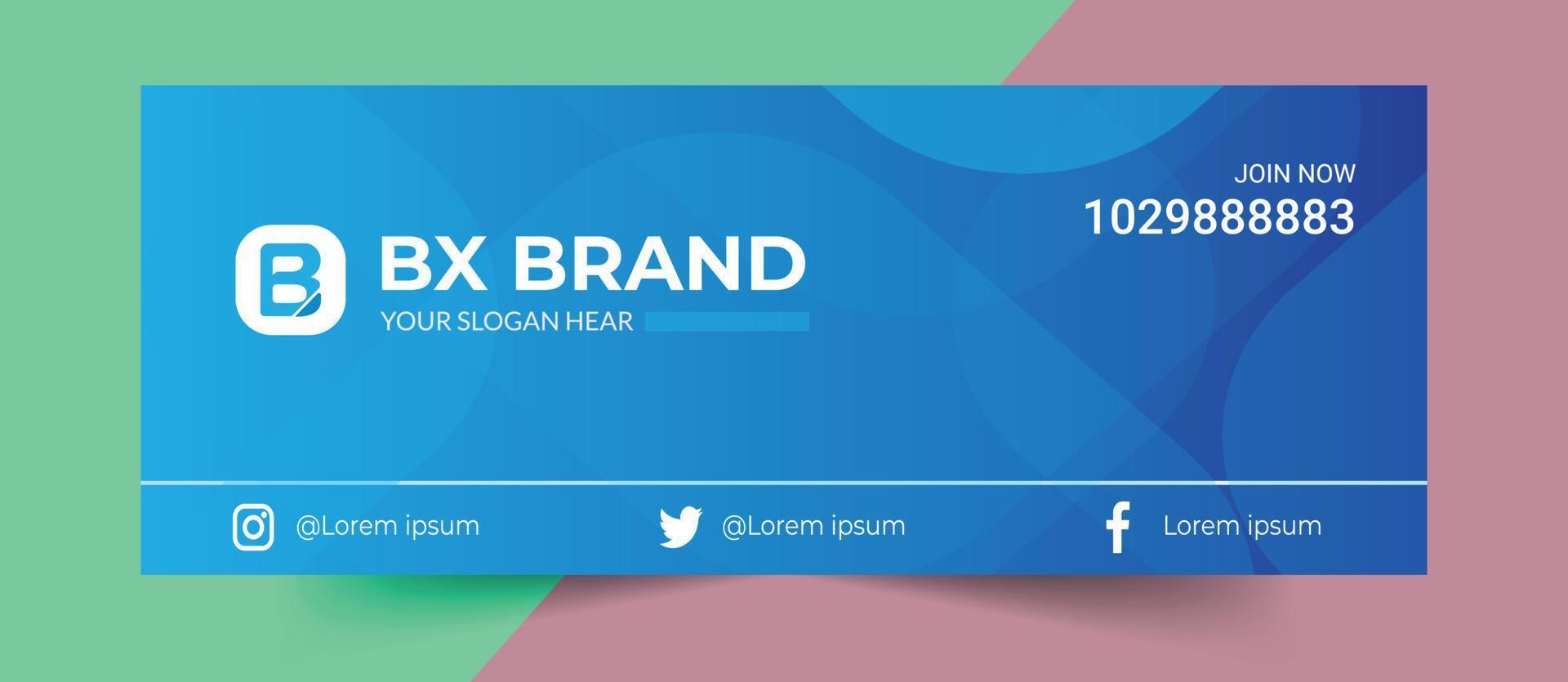 Gradient business horizontal banner vector