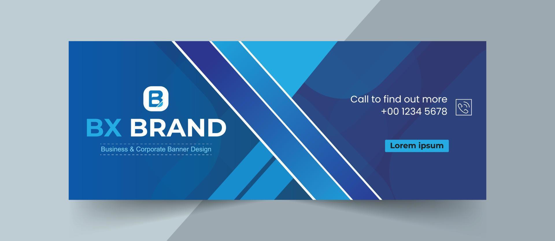 Gradient business horizontal banner vector