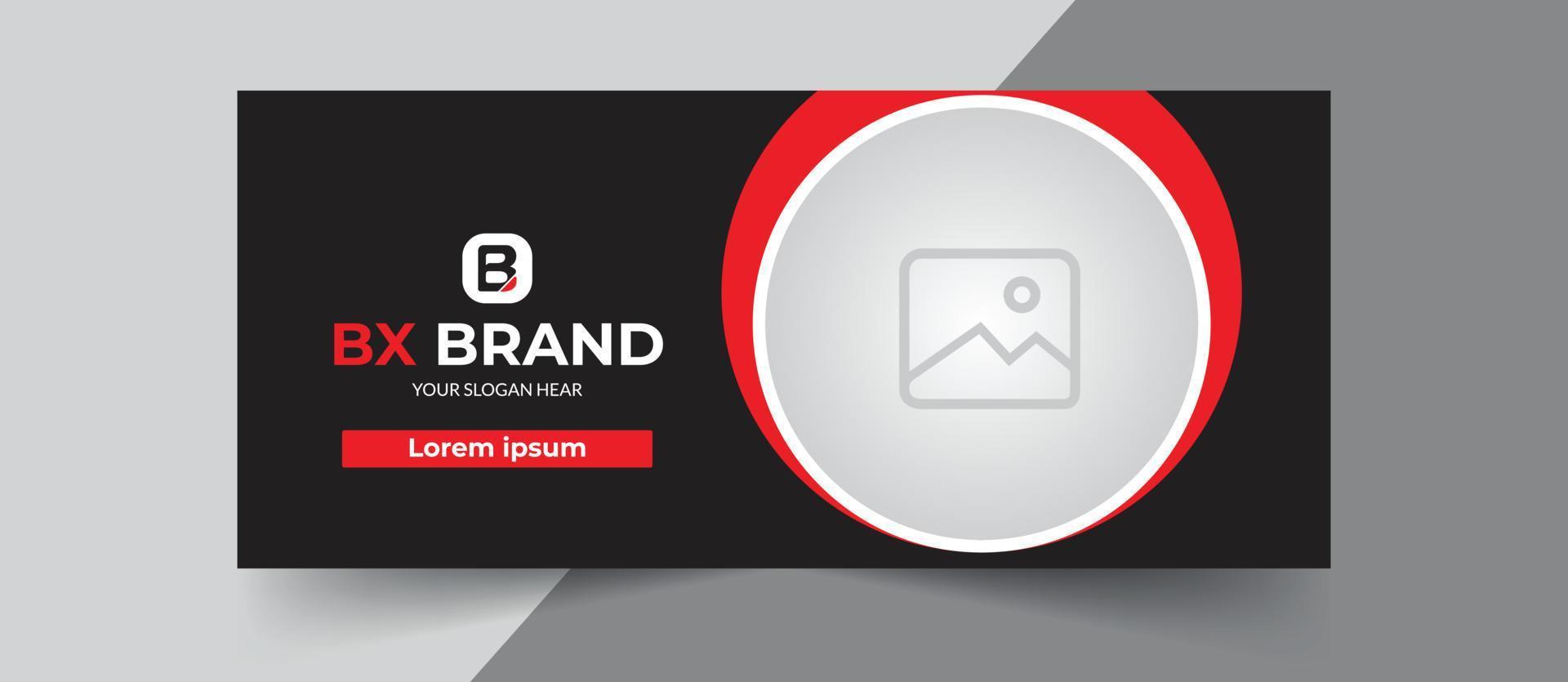 Gradient business horizontal banner vector