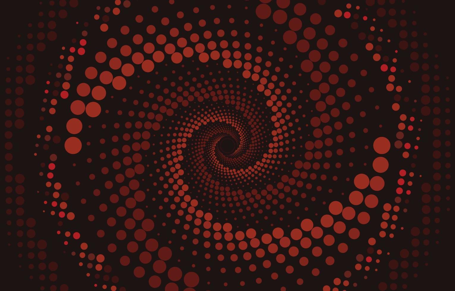 Spiral Red and Black Halftone Background vector