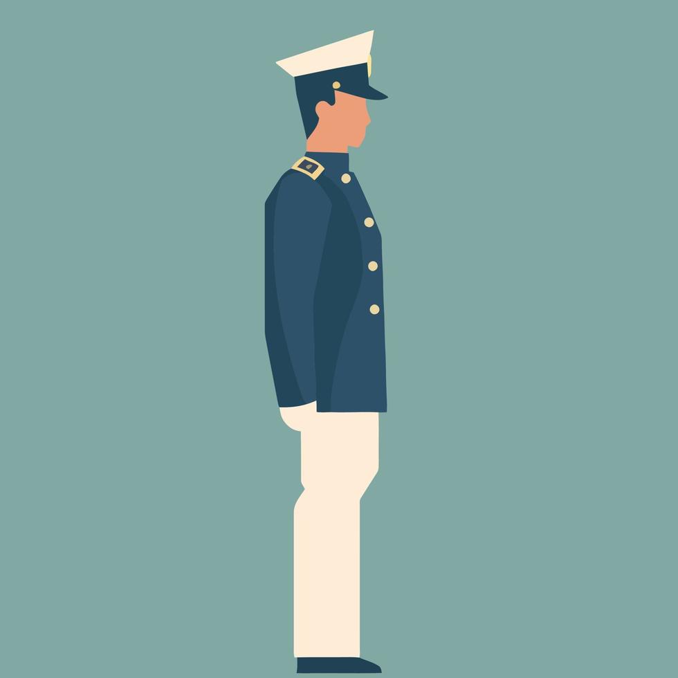 militar veterano vistiendo uniforme vector