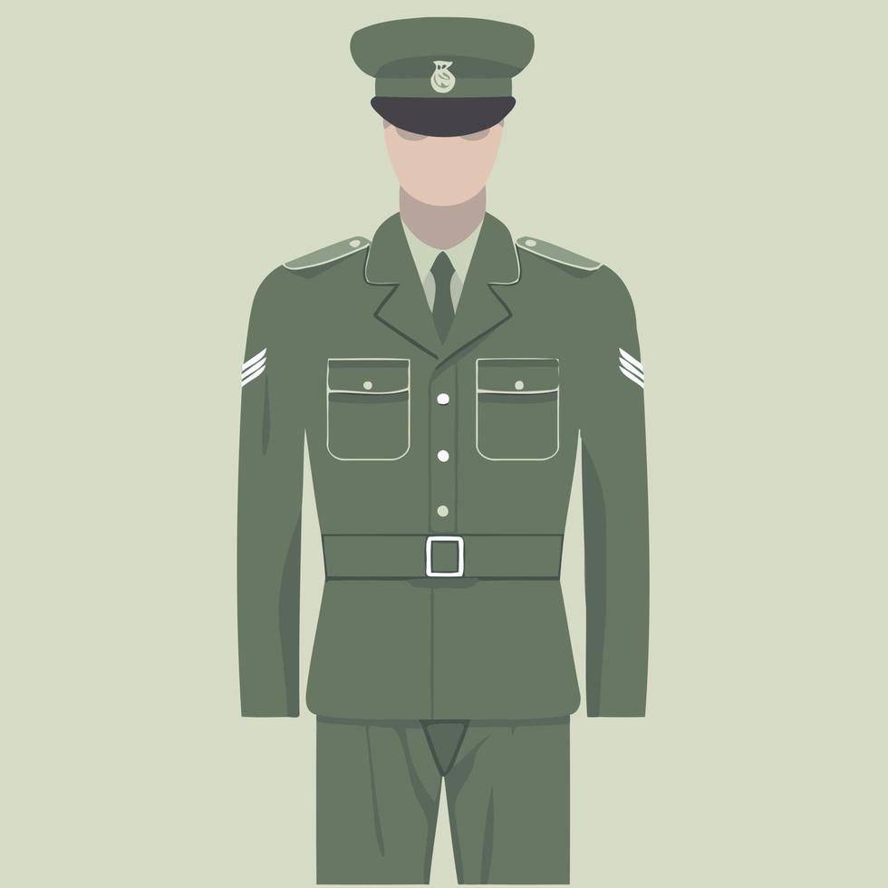 military veteran wearing uniform vector