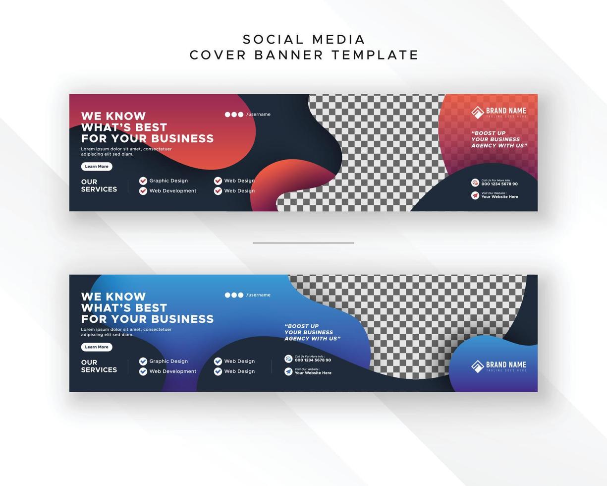 moderno negocio monitor exposición anuncio escaparate social medios de comunicación cubrir linkedin bandera web anuncio enviar diseño vector