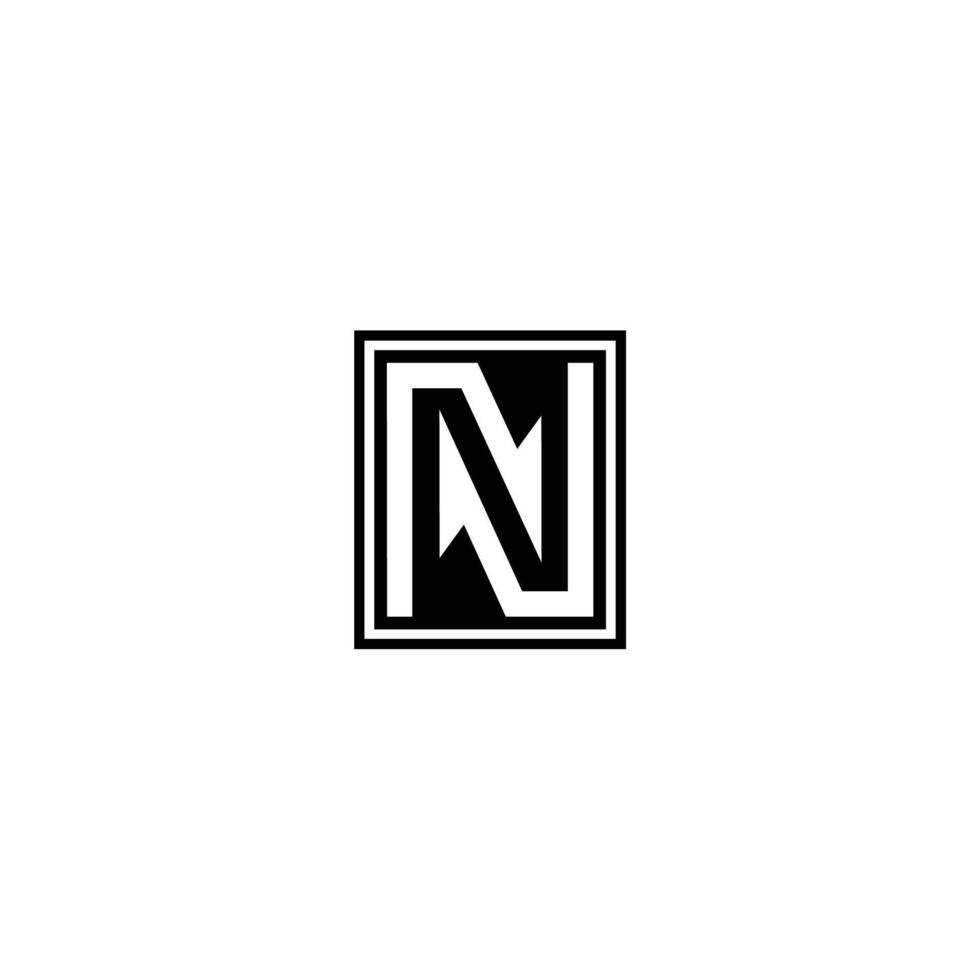 N alphabet letter logo icon design vector