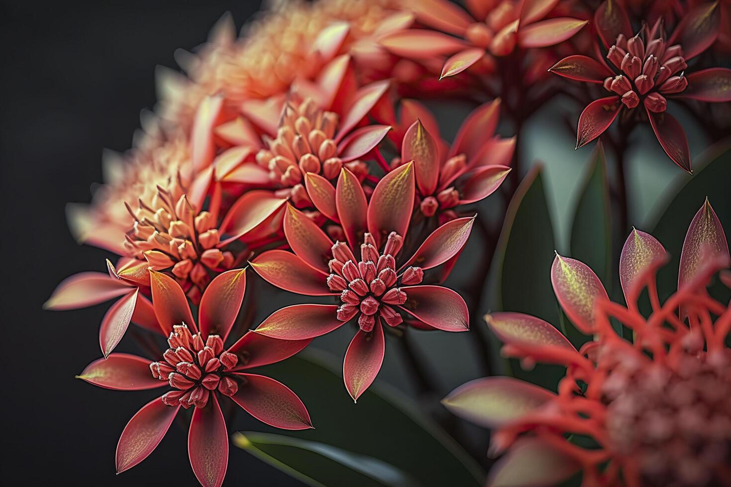Ixora close-up. . photo