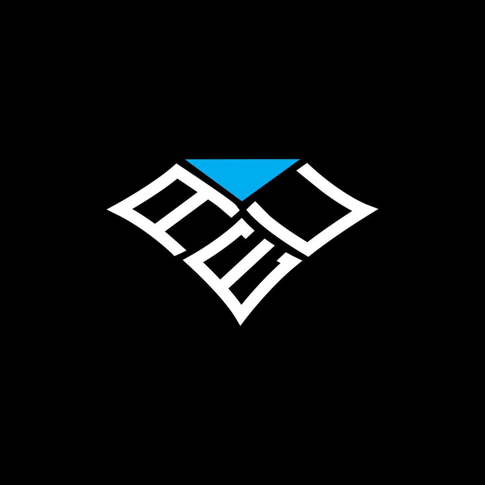 AEU letter logo creative design with vector graphic, AEU simple and modern logo.