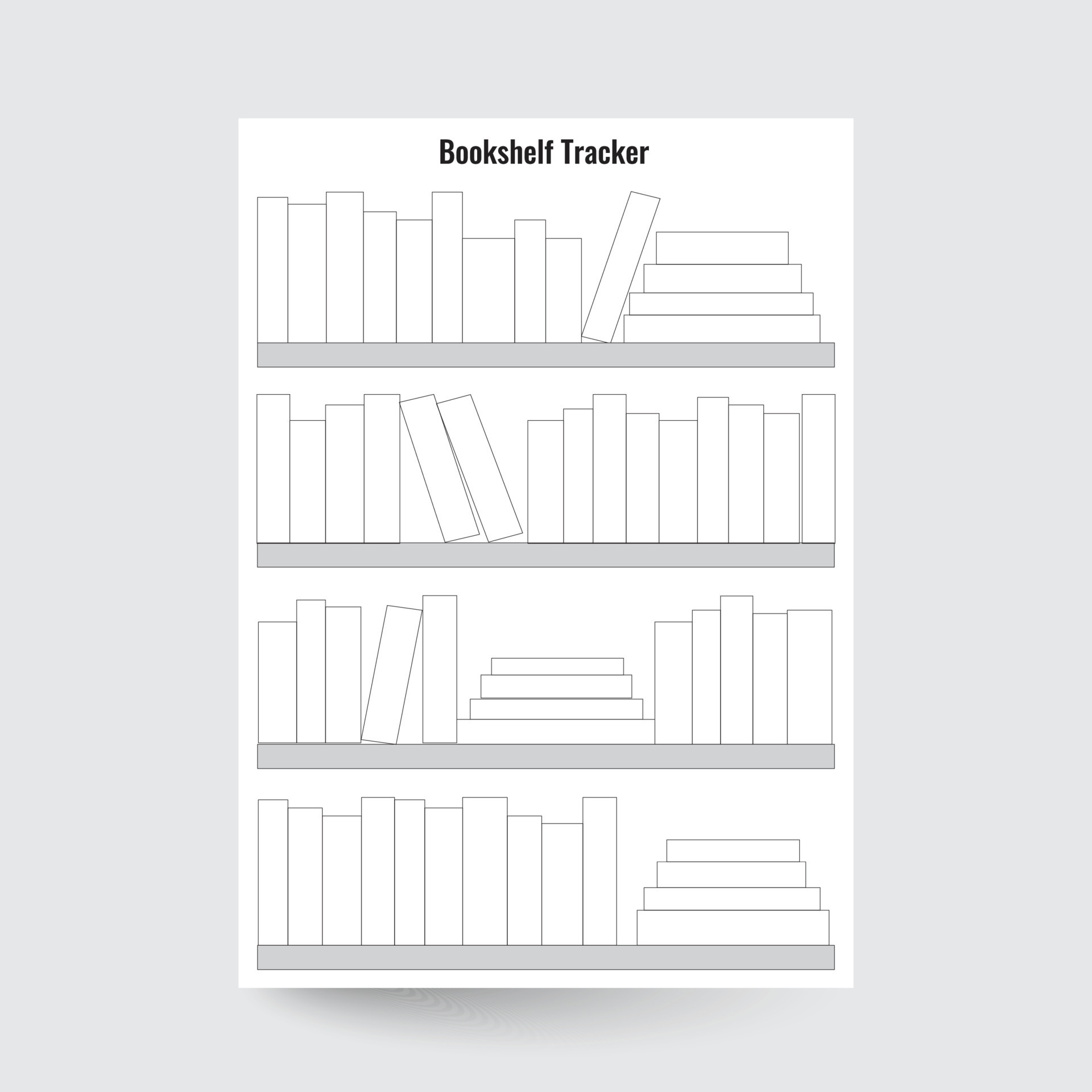 Bookshelf Reading Log Free Printable Prntbl concejomunicipaldechinu gov co