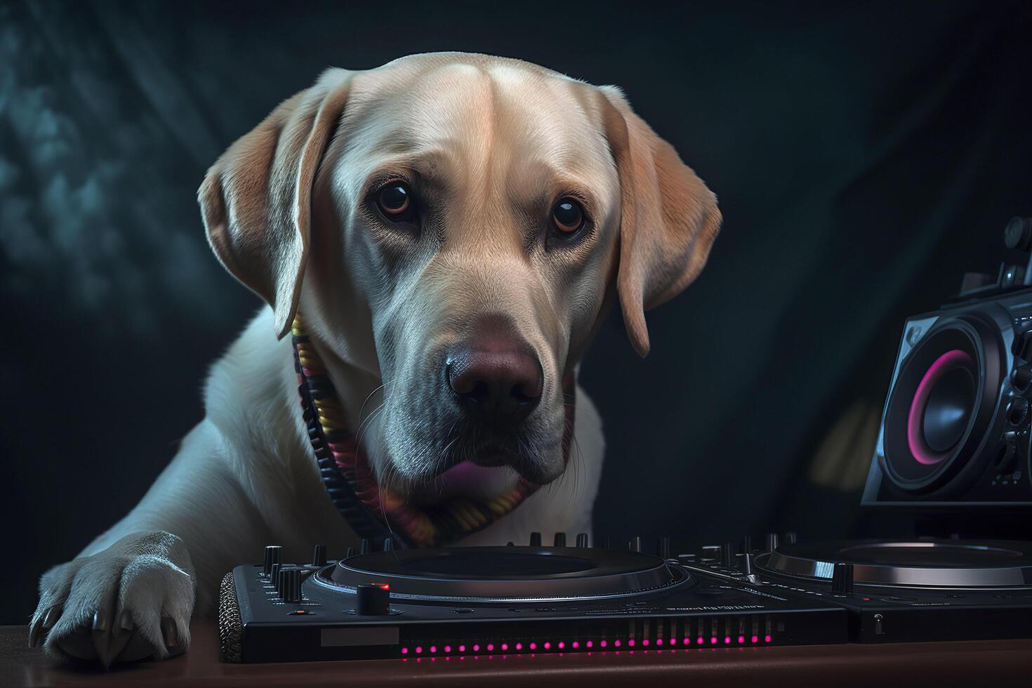 Labrador Retriever DJ. Generative AI. 22275472 Stock Photo at Vecteezy