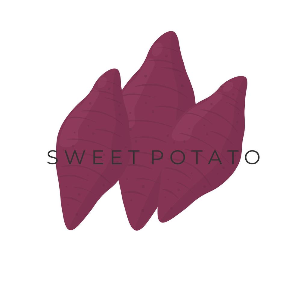 Purple Sweet Potato Illustration Logo vector