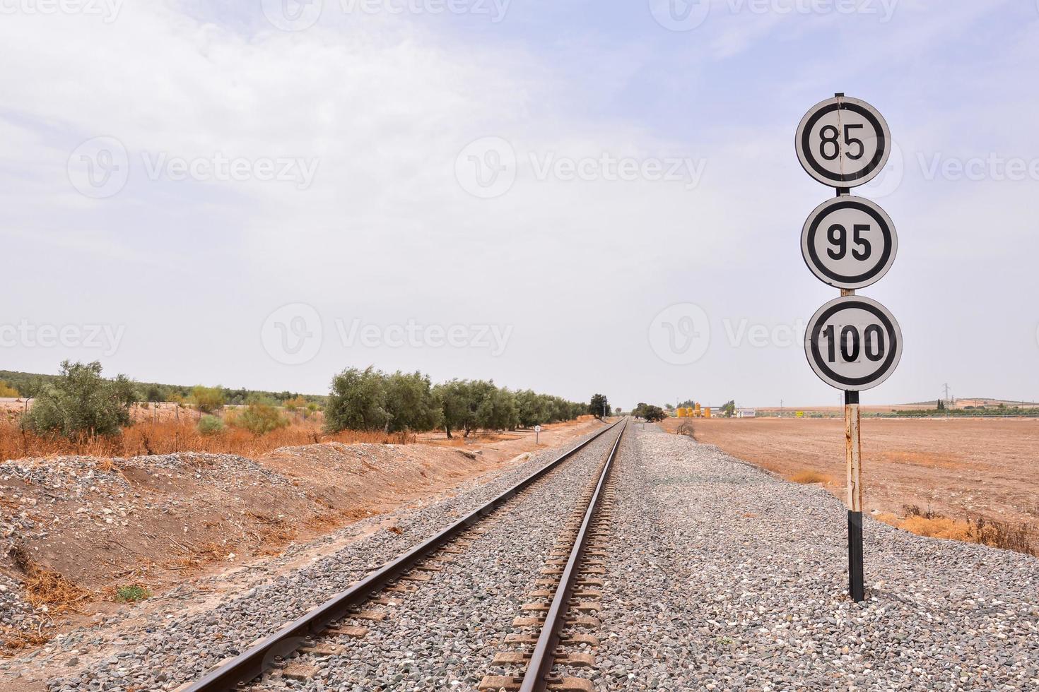 Railway on the countryside photo