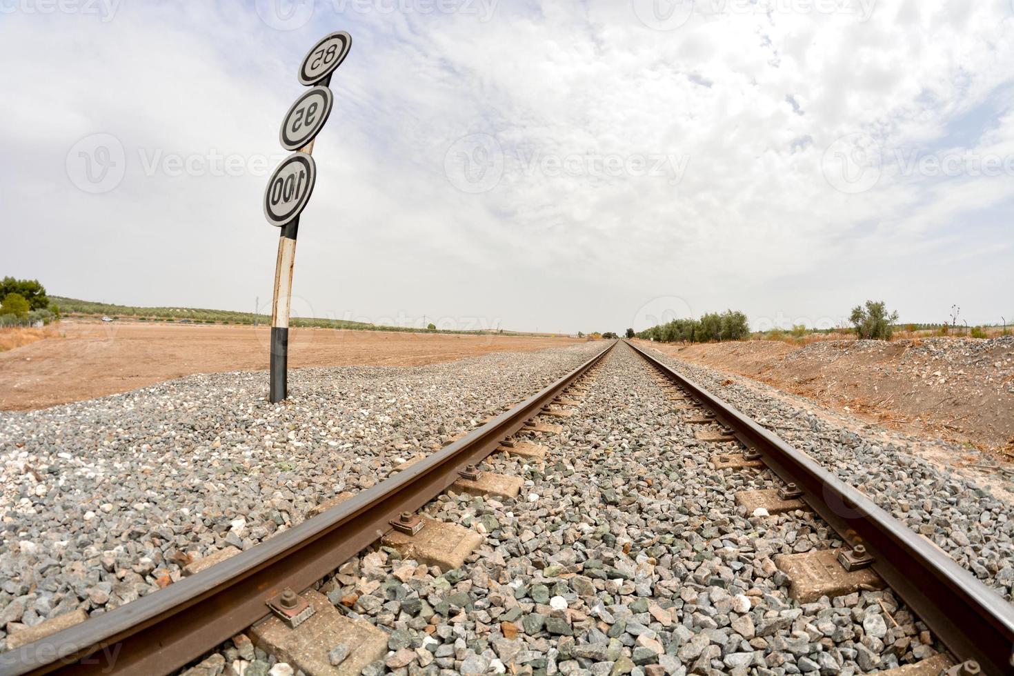 Railway on the countryside photo