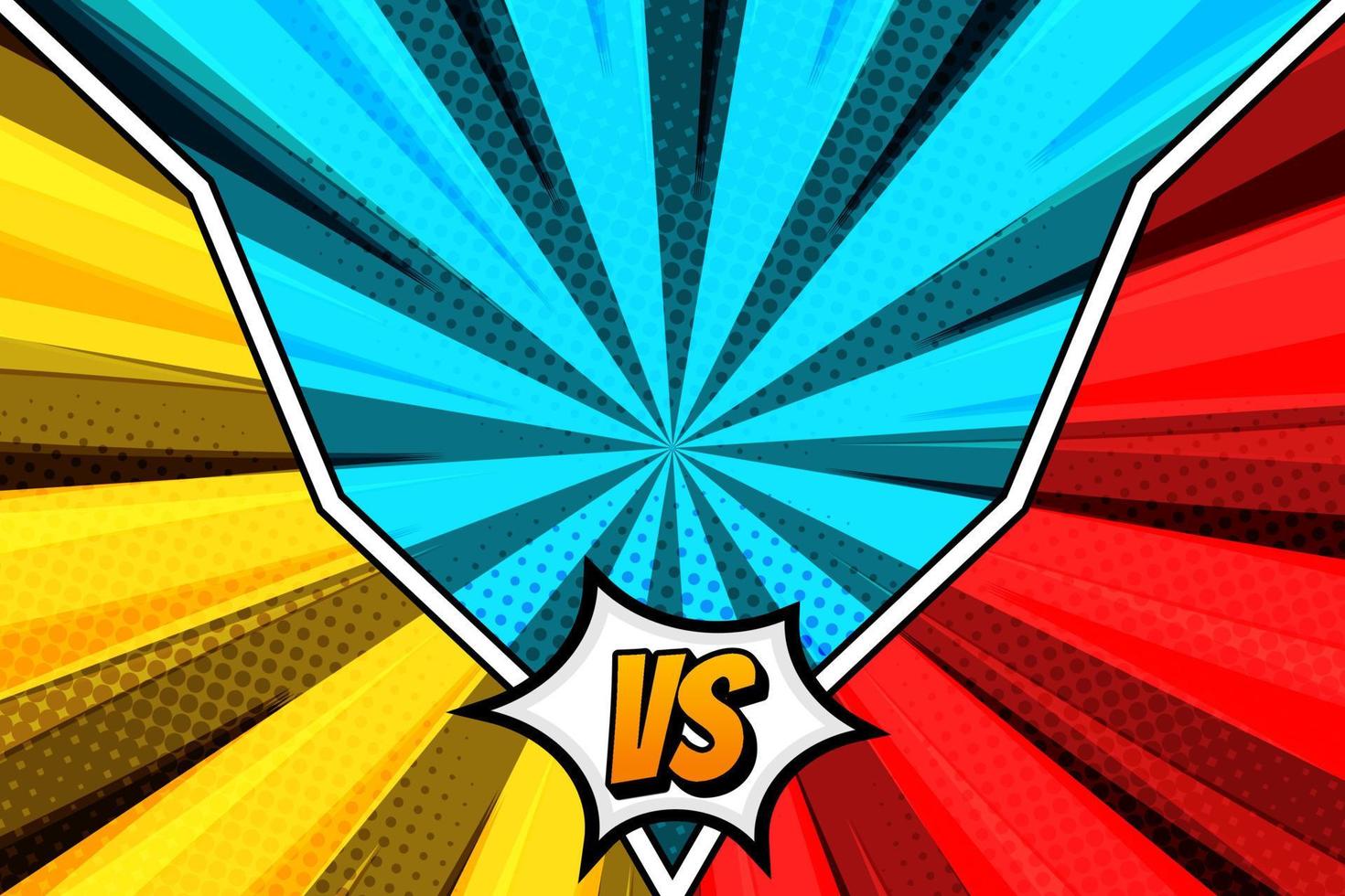 Competitive versus background with comic style concept, vector illustration