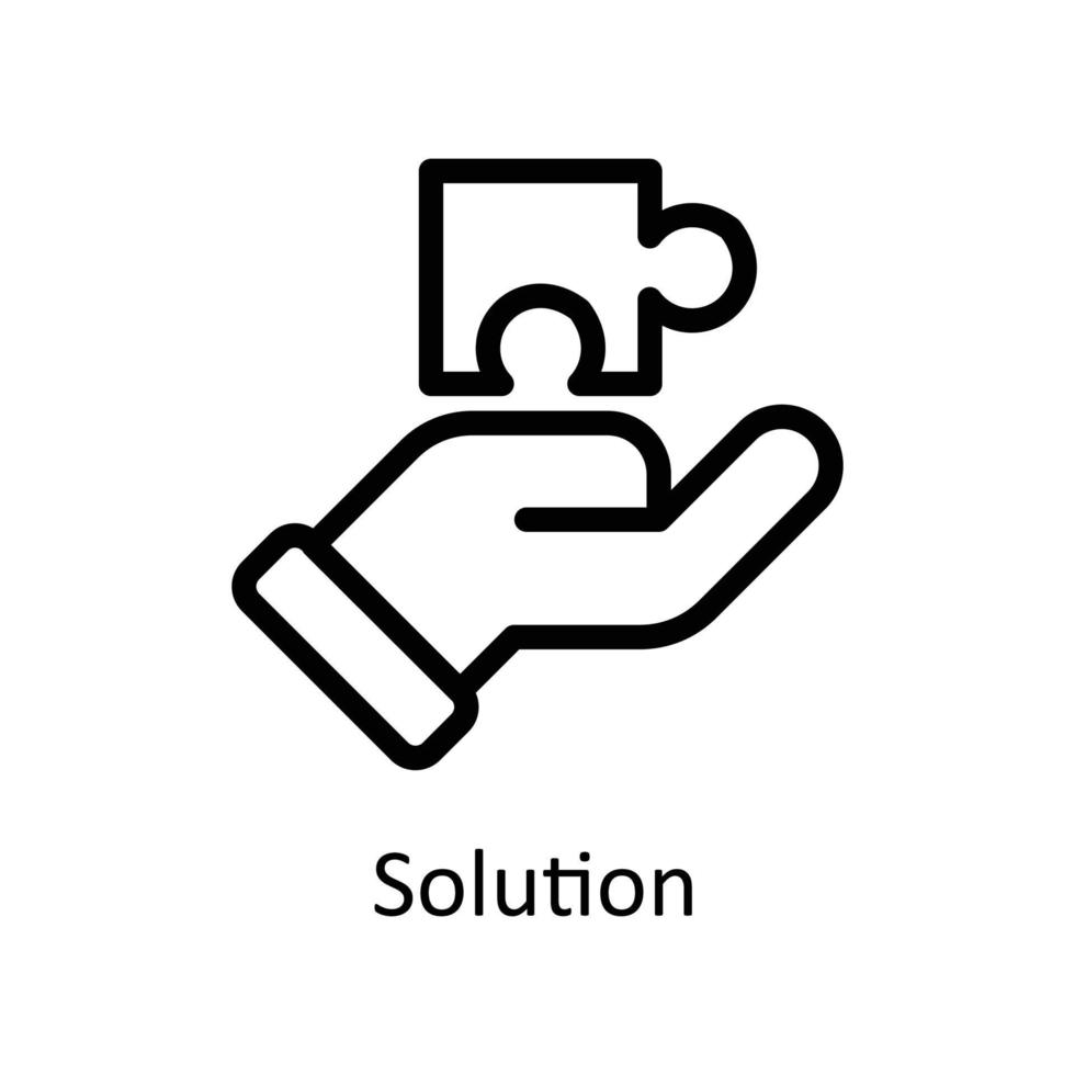 Solution Vector  outline Icons. Simple stock illustration stock