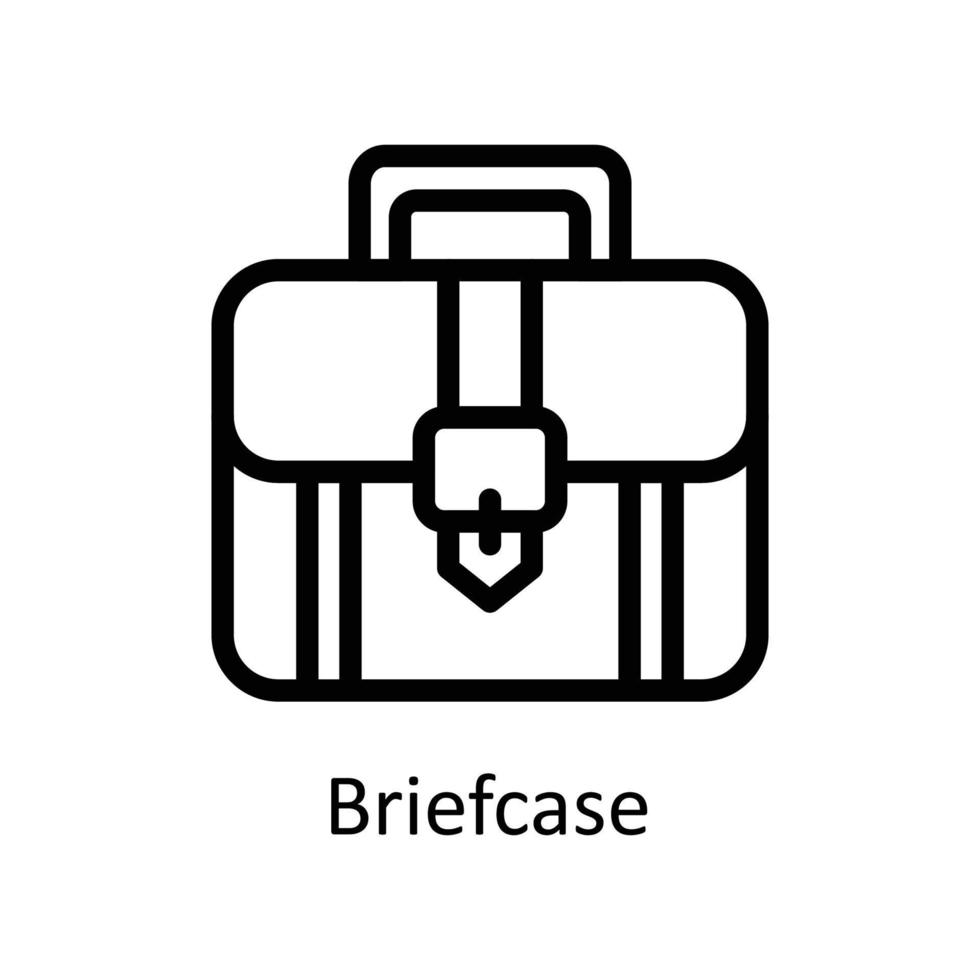 Briefcase Vector  outline Icons. Simple stock illustration stock