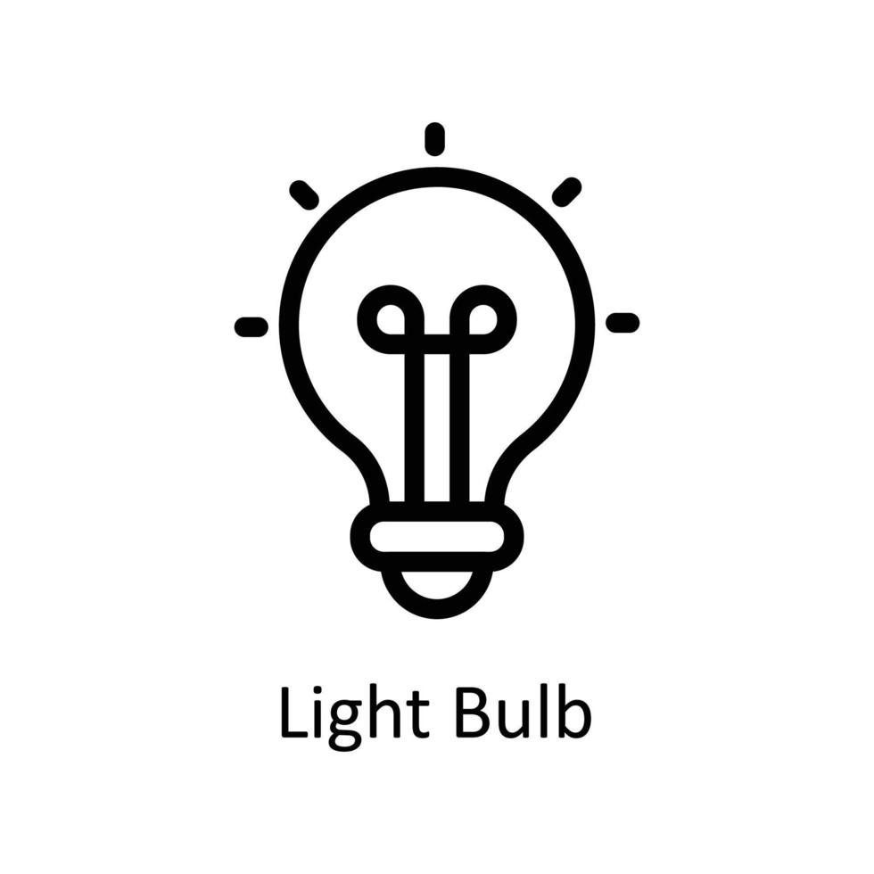 Light Bulb Vector  outline Icons. Simple stock illustration stock