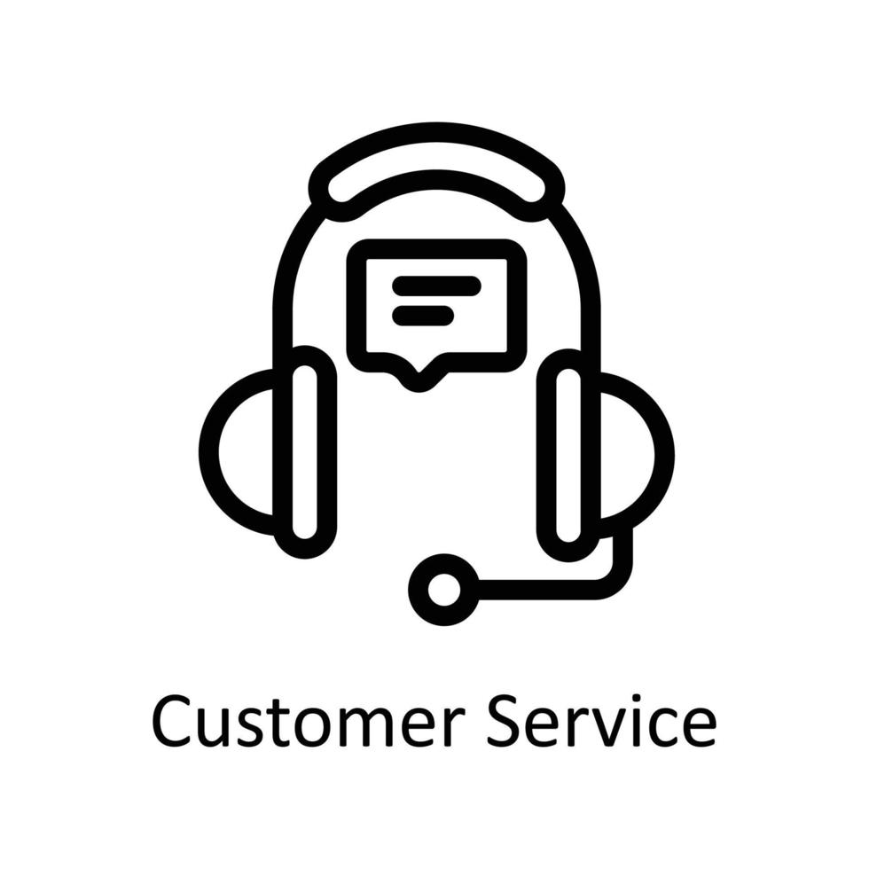 cliente Servicio vector contorno iconos sencillo valores ilustración valores
