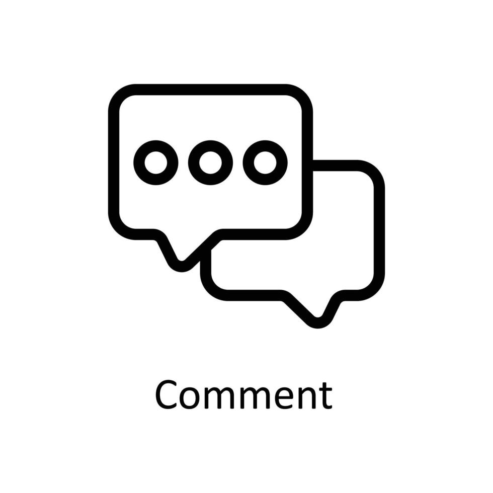 Comment Vector  outline Icons. Simple stock illustration stock