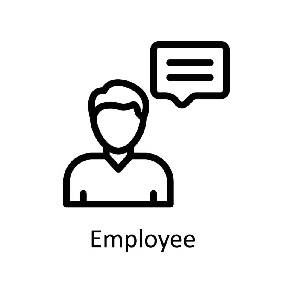 Employee  Vector  outline Icons. Simple stock illustration stock