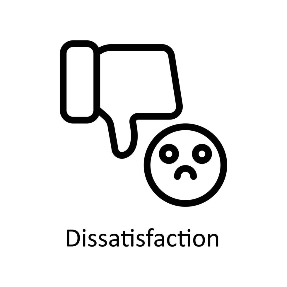 Dissatisfaction Vector  outline Icons. Simple stock illustration stock