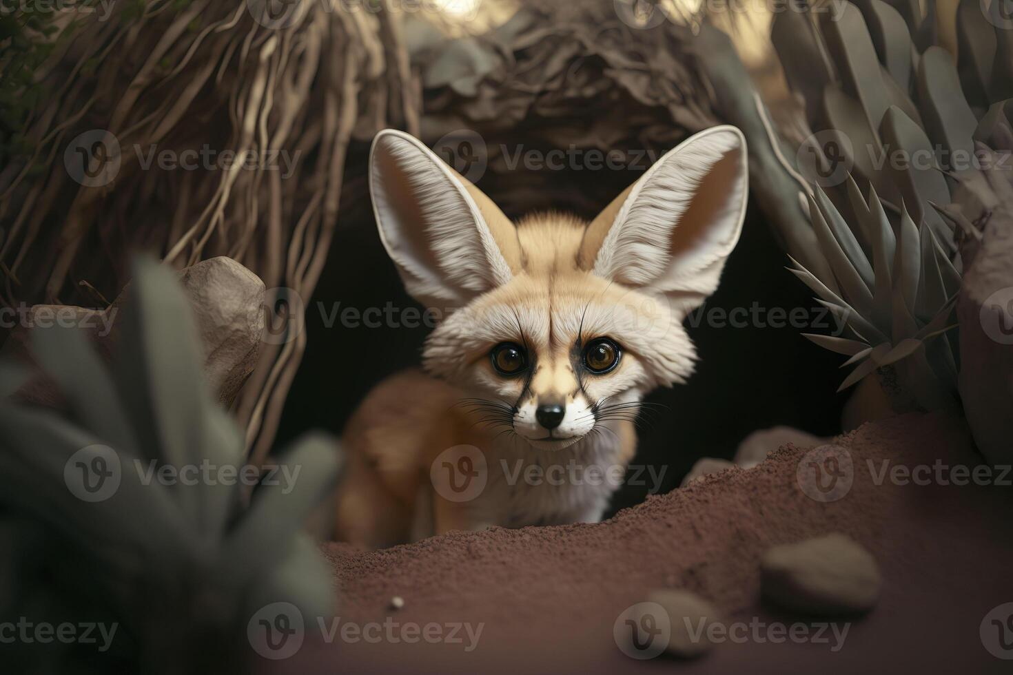 fennec retrato. generativo ai. foto