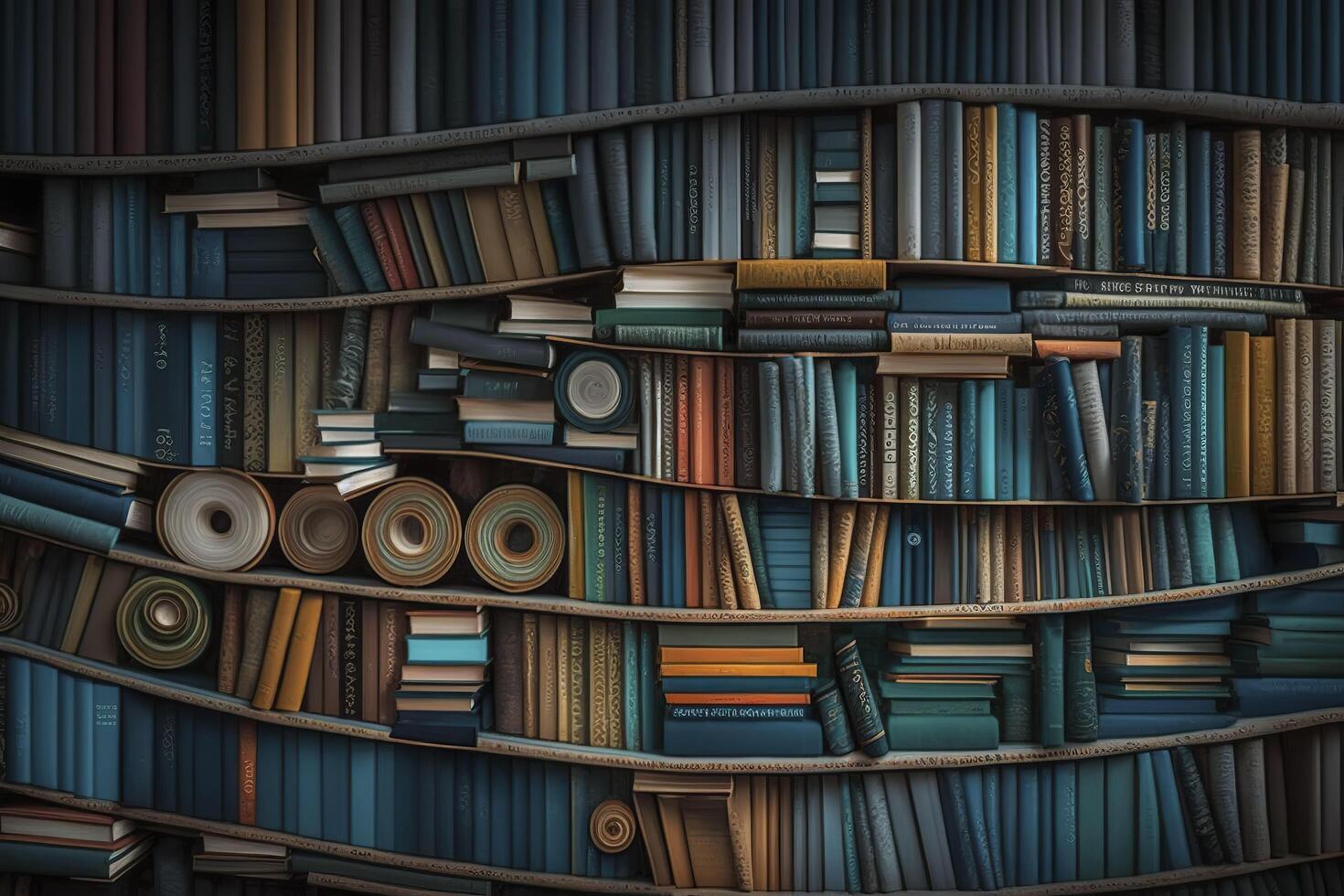 Bookshelves background. . photo