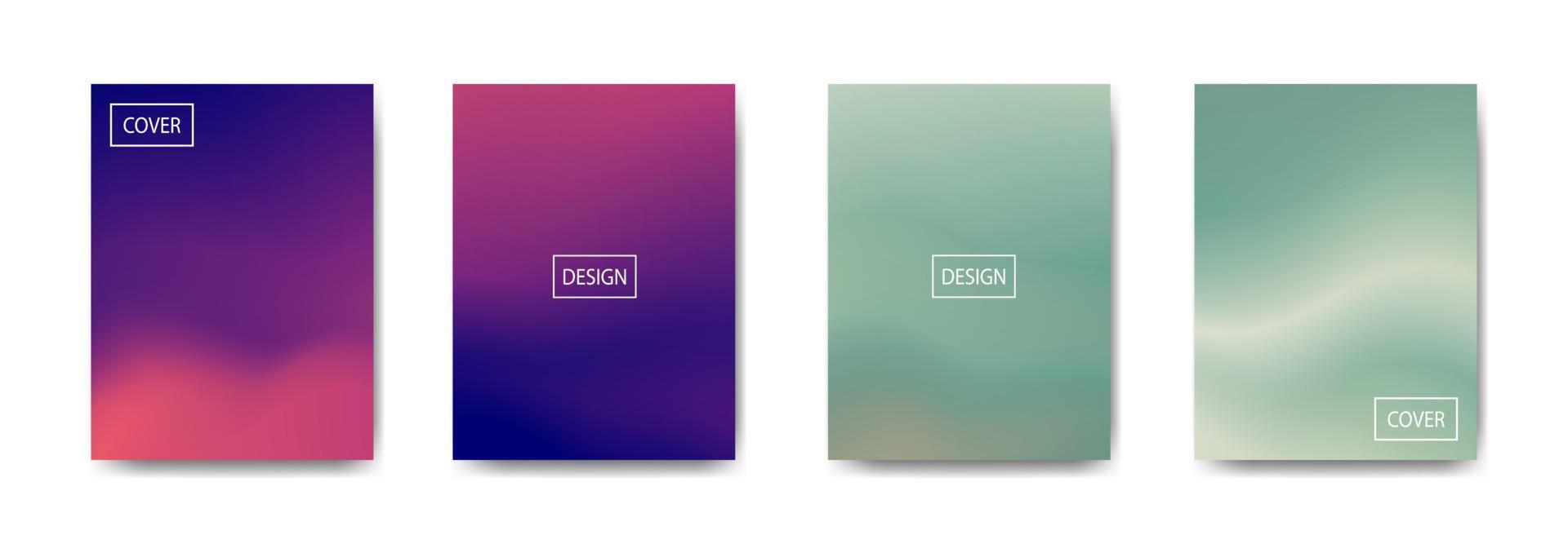 Collection of gradient background for poster flyer banner vector