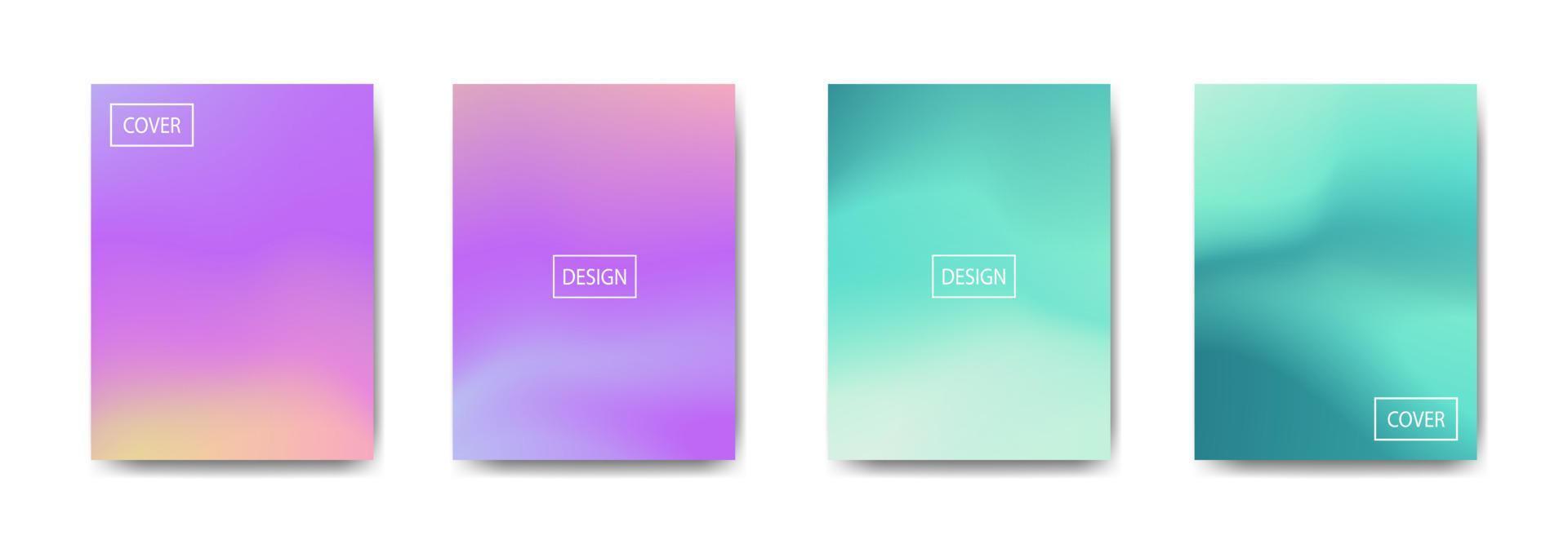 Collection of gradient background for poster flyer banner vector