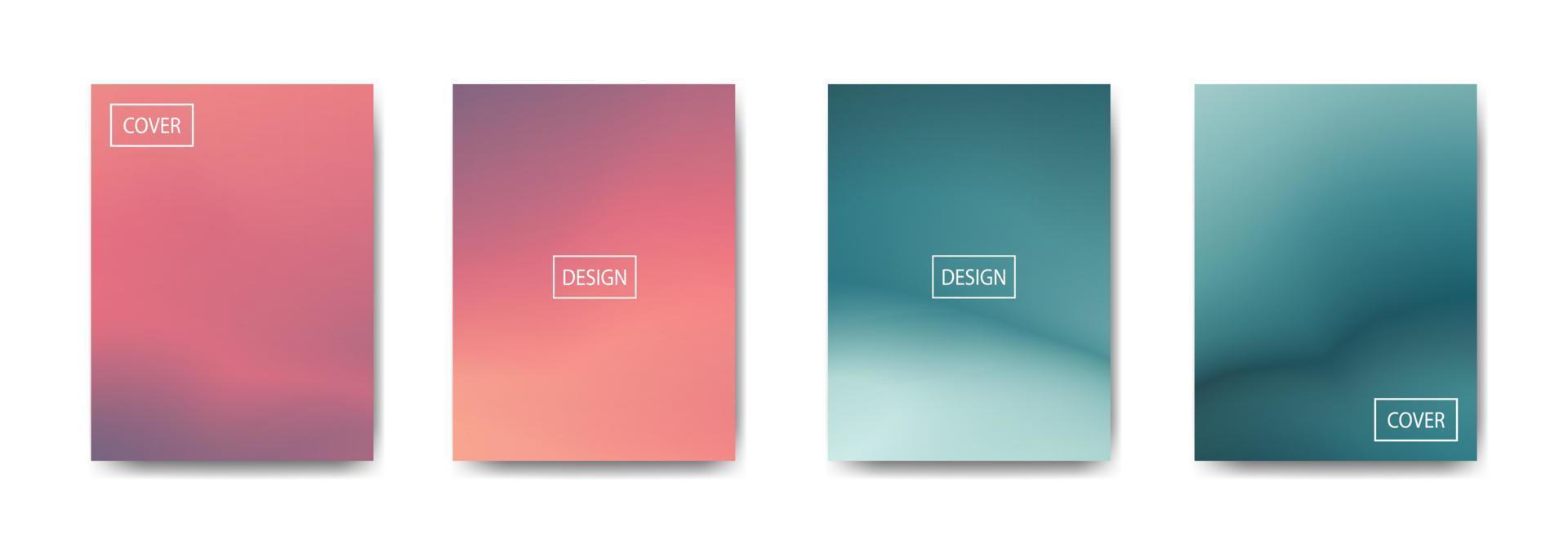 Collection of gradient background for poster flyer banner vector