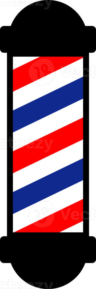 Barber shop pole, Classic Barber shop logo design. Men's barber hair dressing shop pole sign png