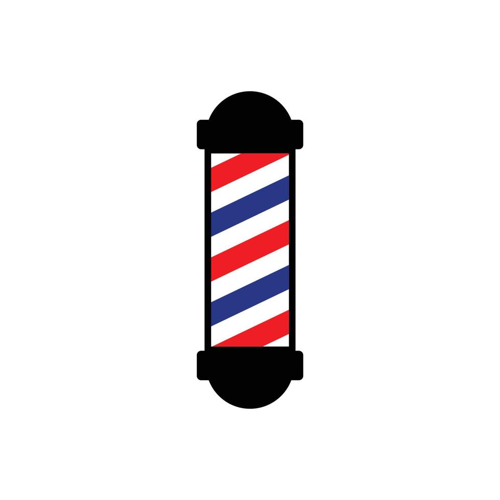 Barber shop pole, Classic Barber shop logo design. Men's barber hair dressing shop pole sign vector