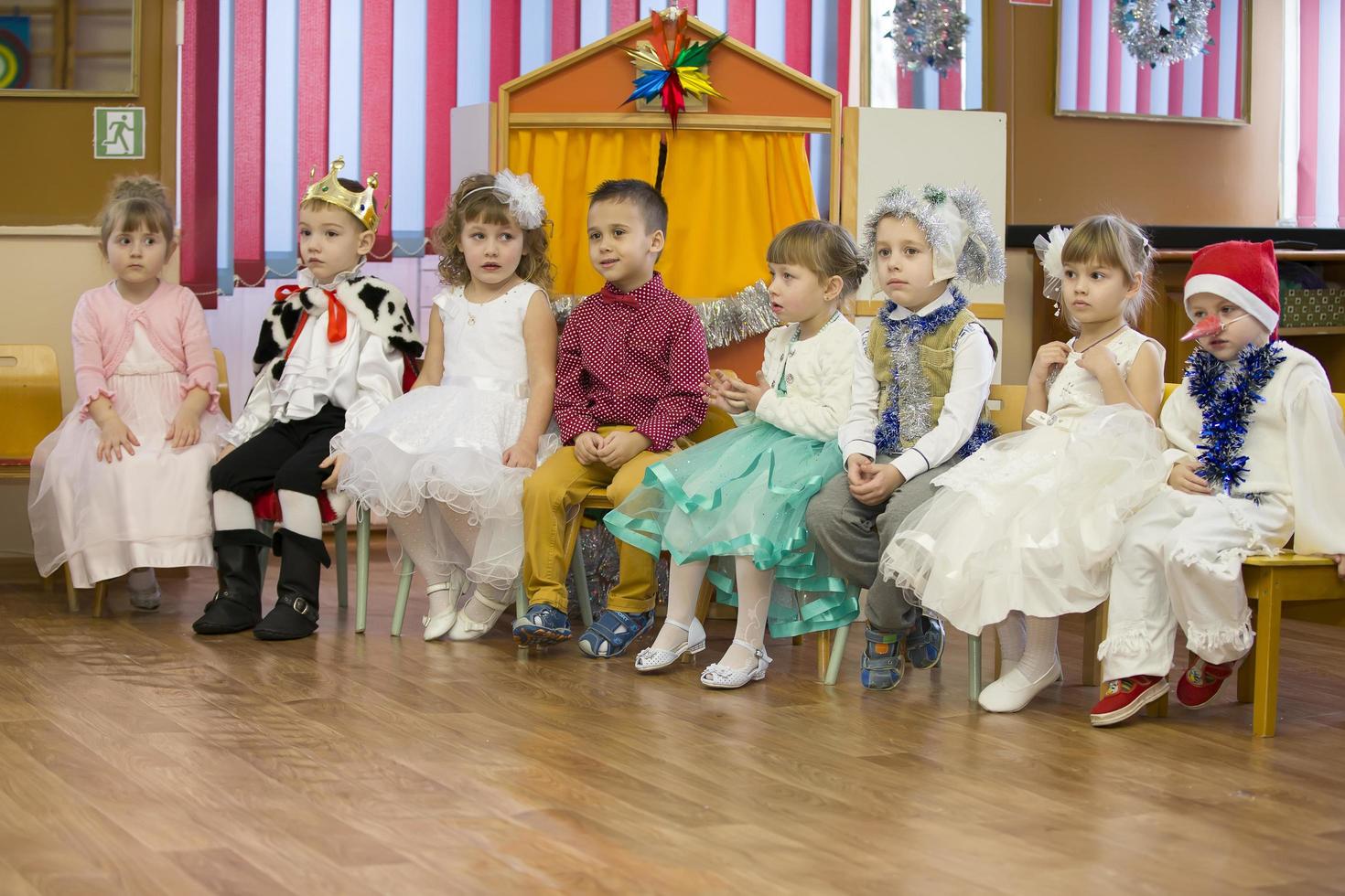Russian children at the Christmas party. photo